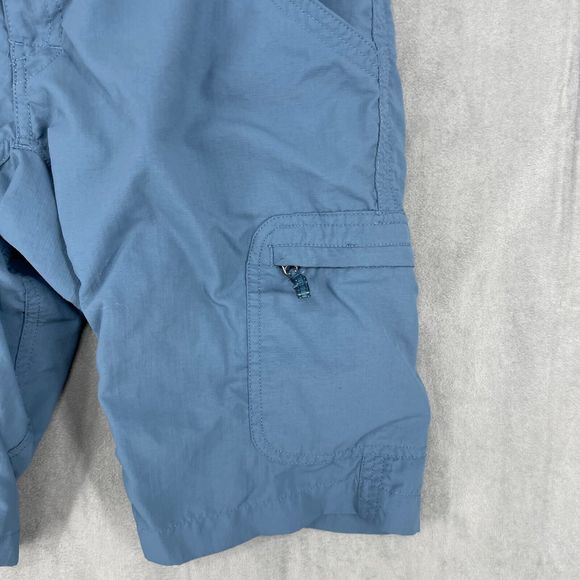 The North Face Shorts Womens 6 Blue 100% Nylon Outdoors Hiking Logo Camping - Picture 4 of 14